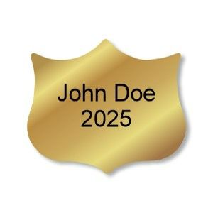 Gold Shield – Black Engraving