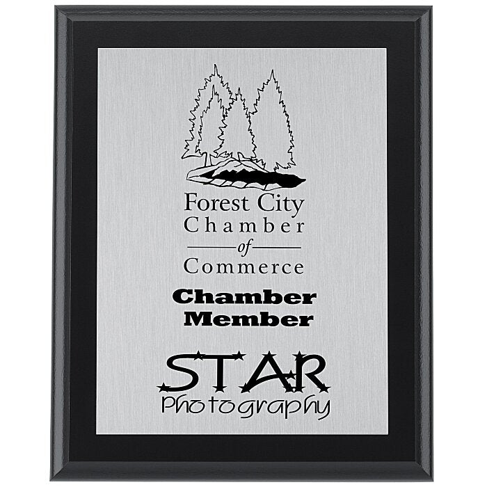Black Wood Plaque – Full Colour