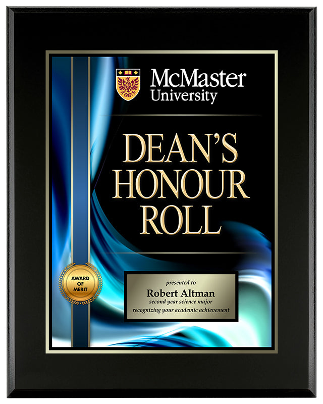 Black Wood Plaque – Full Colour