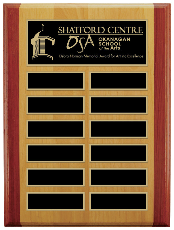 Shop Red Alder & Rosewood Annual Plaque