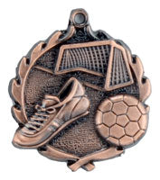 1¾" Soccer Sculptured Medal
