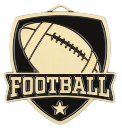 SCULPTURED VARSITY FOOTBALL MEDAL