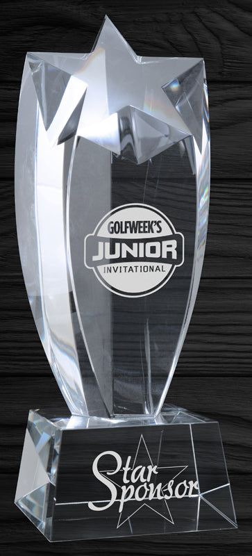 Optic Crystal Encore Award Engraved Crystal Trophy Canada