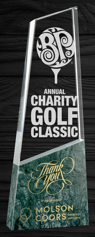 Oasis Crystal & Marble Award - Custom Crystal Trophy Canada