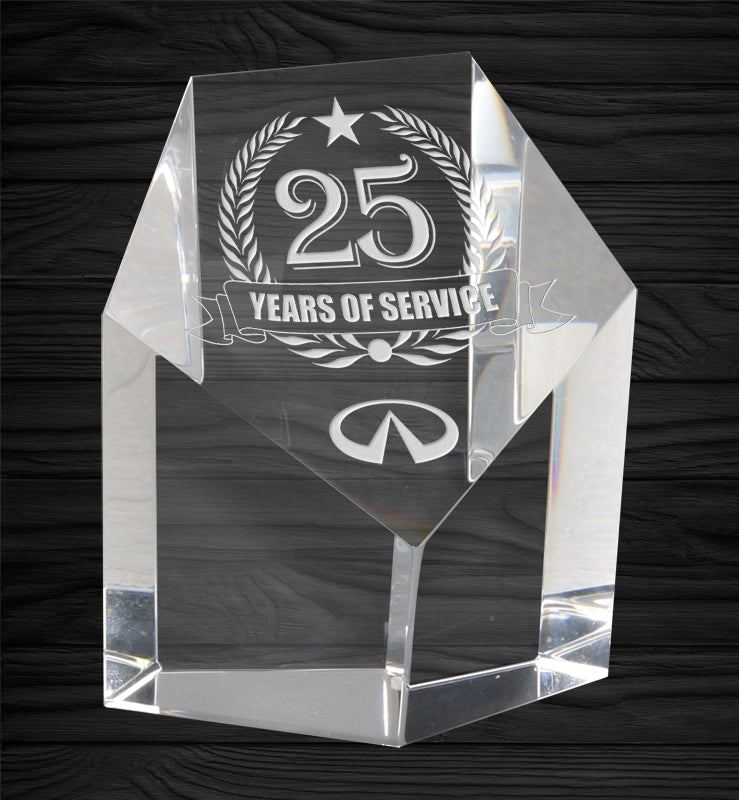 Prestige Paperweight - Custom Engraved Crystal Gift Canada