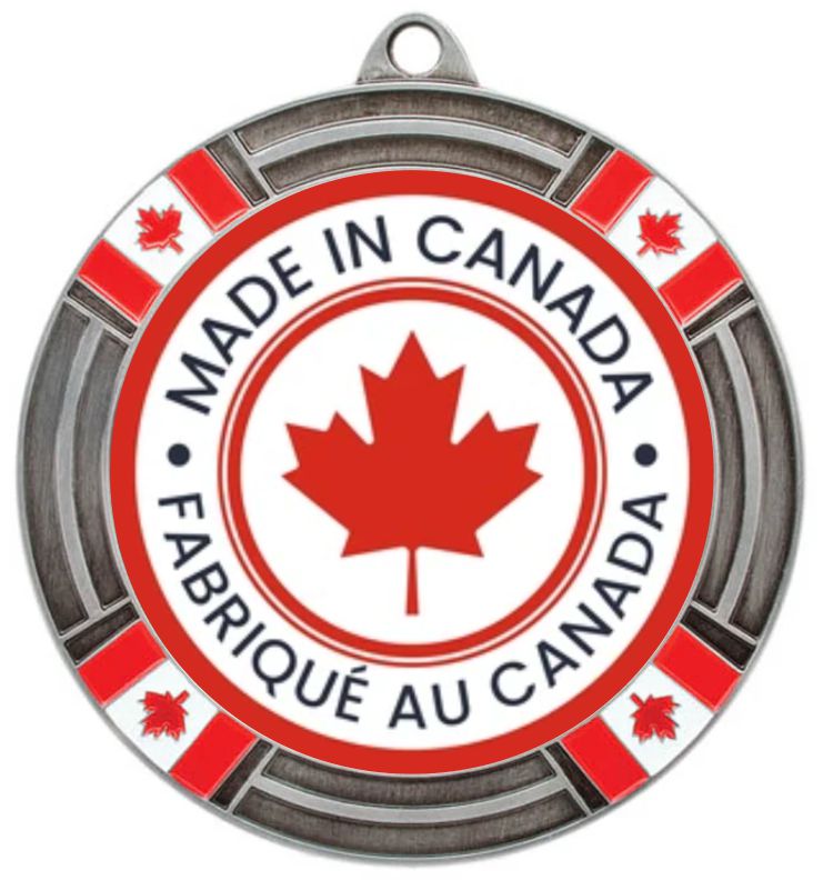 2" Custom Canada Flag Medal