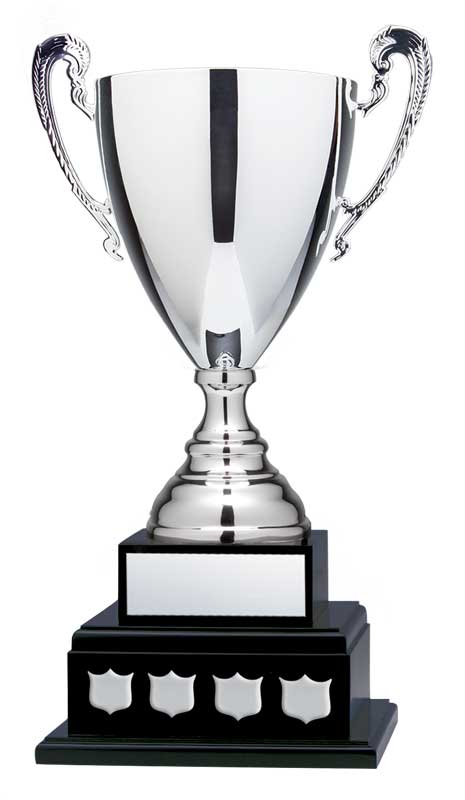 20″ Annual Cup, Silver on 2 Tier Wooden Base