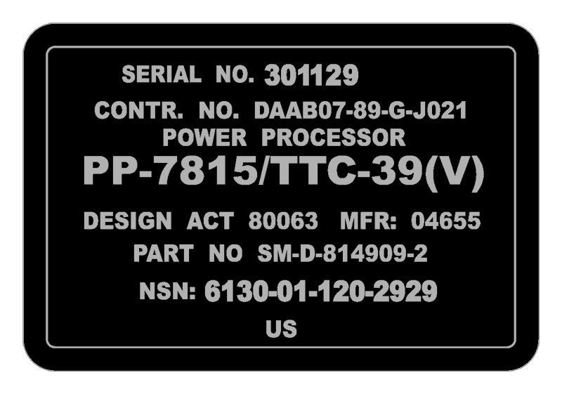 Anodized Aluminum Engraved Plates