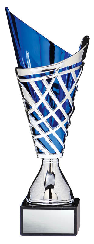 Economy Series Trophy Cup- Silver/Blue