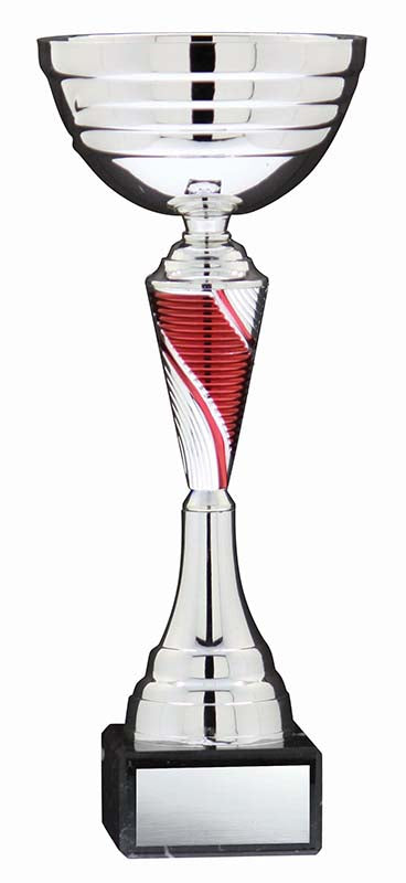 Economy Series Euro Trophy Cup, Silver/ Red