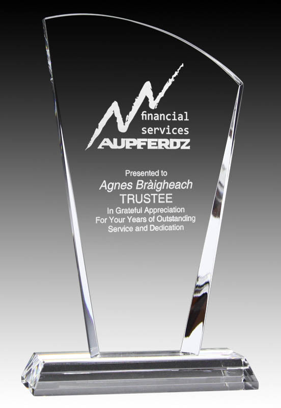 Elegant Crystal Sail with Base