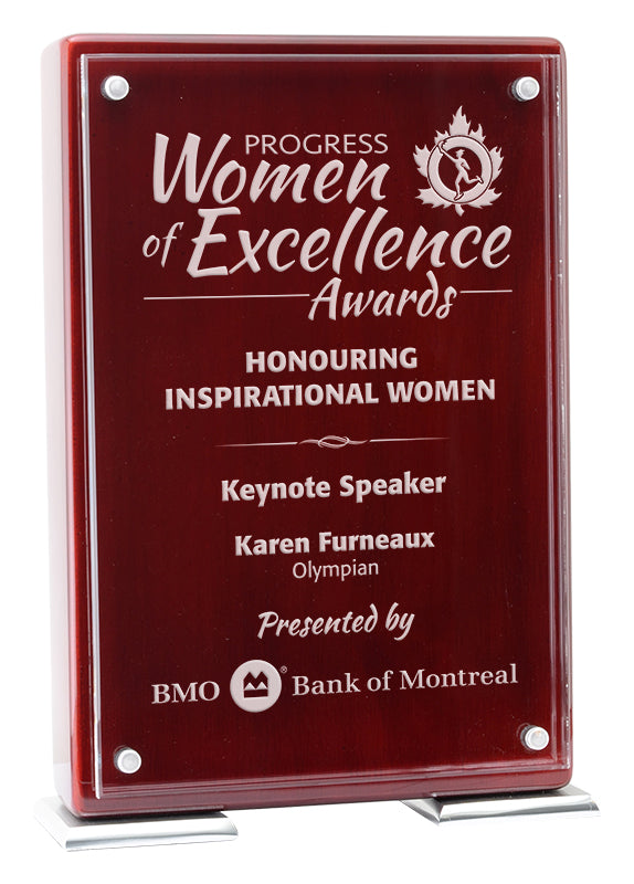 Custom Vista Rosewood Standing Plaque