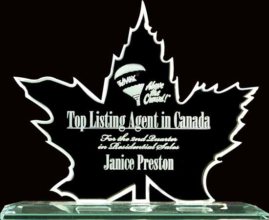 Jade Glass Maple Leaf Awards