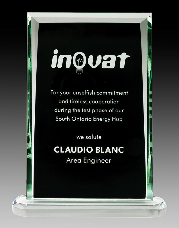 Glass Onyx Billboard | Custom Glass Trophy & Award Design