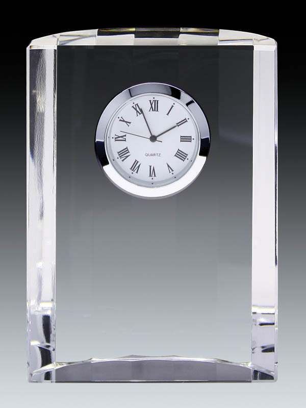 Crystal Rounded Top Clock, 4″