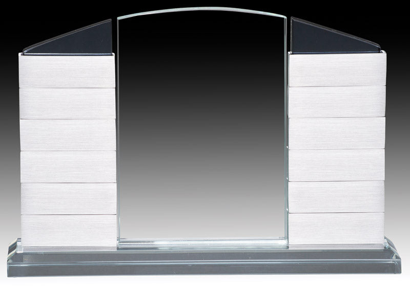 Clear Glass Perpetual Plaque on Base, 12 Plates, 6¼" x 9½"