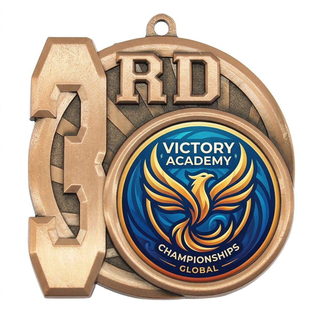 2.5" Custom 3rd Place Medal