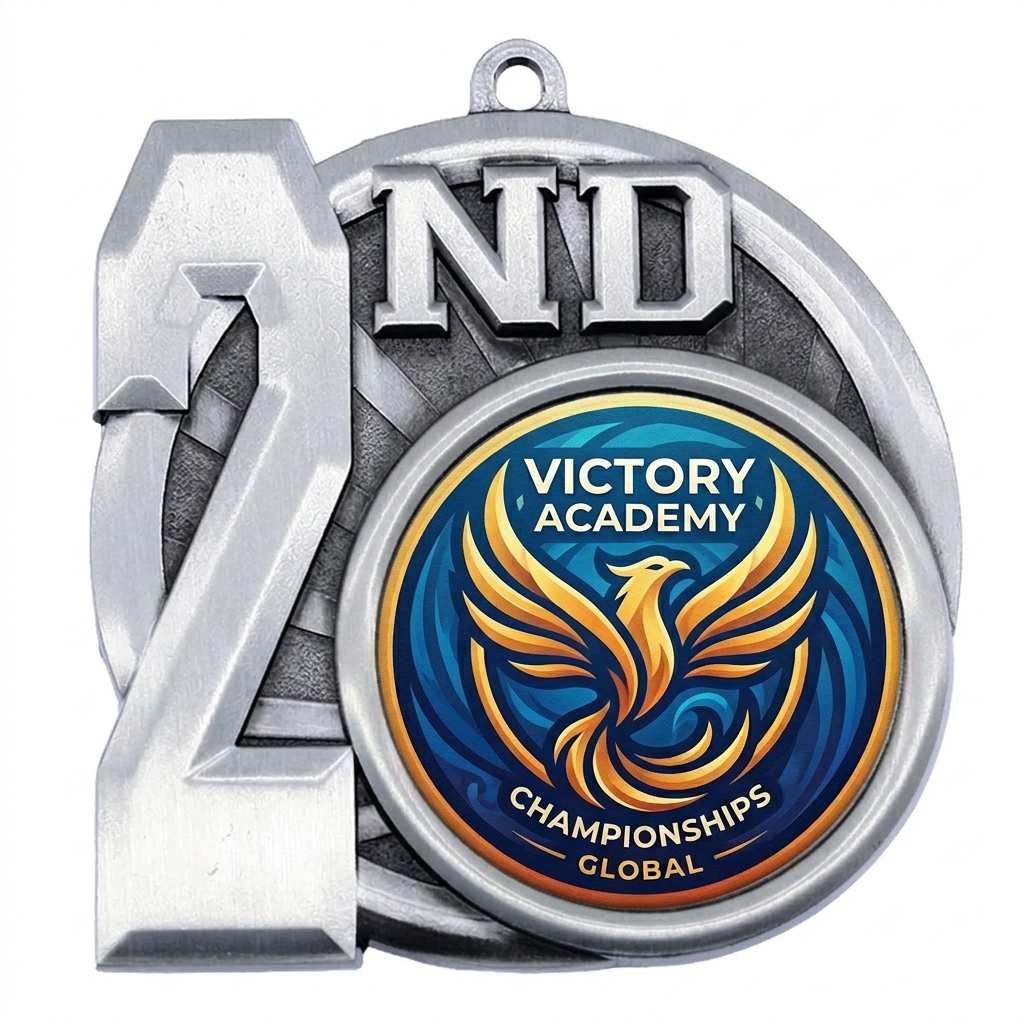 2.5" Custom 2nd Place Medal