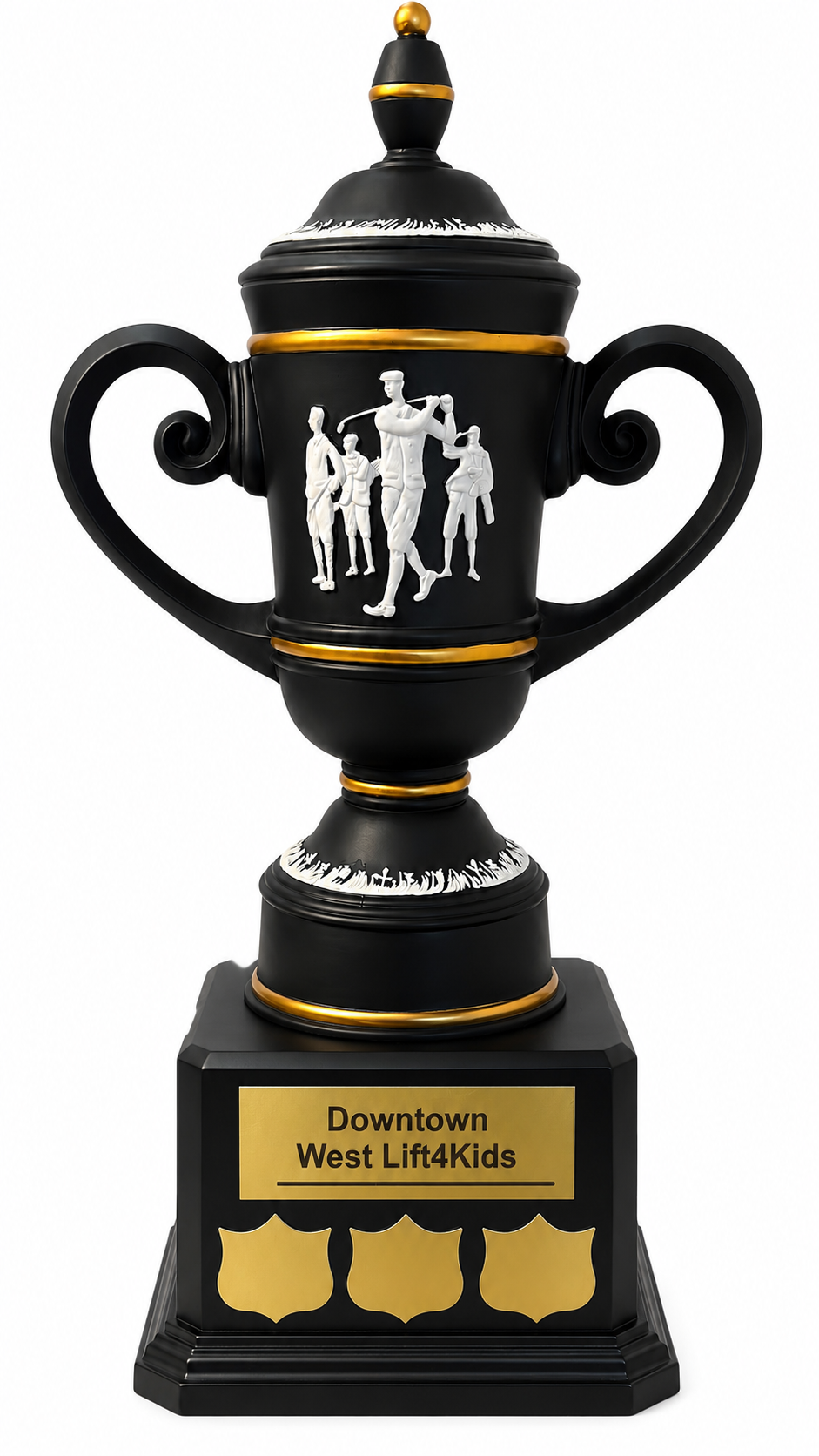 Golf Cup Trophy with Black Annual base
