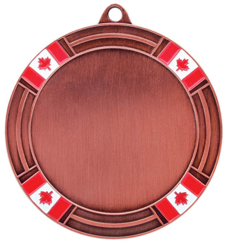 2" Custom Canada Flag Medal