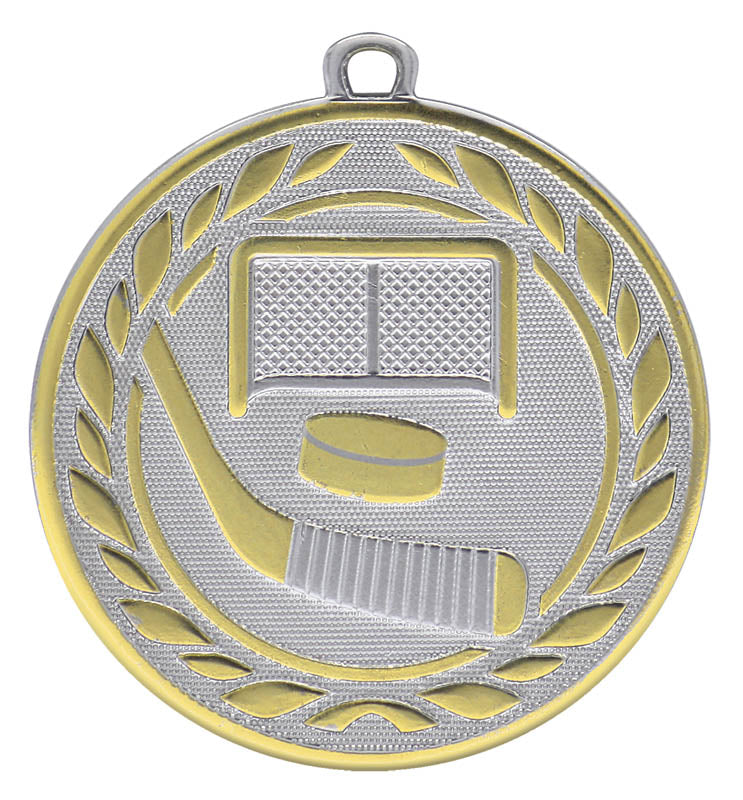 Hockey Medal 2-Tone Sport,Silver/Gold