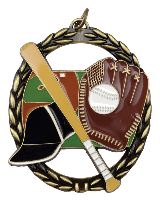 Baseball Negative Space Medal