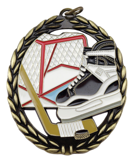 Hockey Negative Space Medal