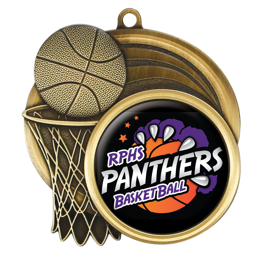 2.5" Custom Basketball Medal