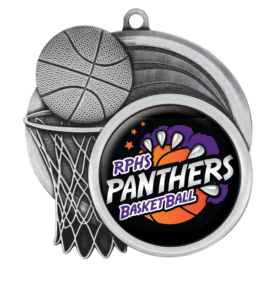 2.5" Custom Basketball Medal