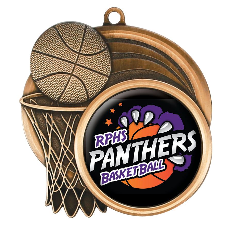 2.5" Custom Basketball Medal