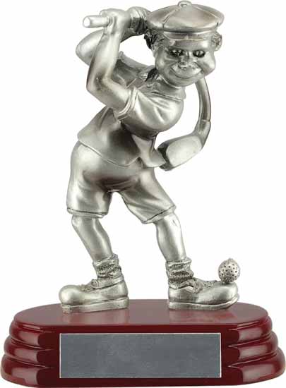 6" Female comic golfer Trophy