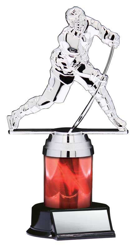 Silver 2-D Slapshot Figure on Red Column – Economy Series