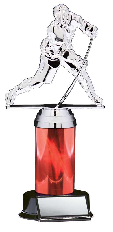 Silver 2-D Slapshot Figure on Red Column – Economy Series