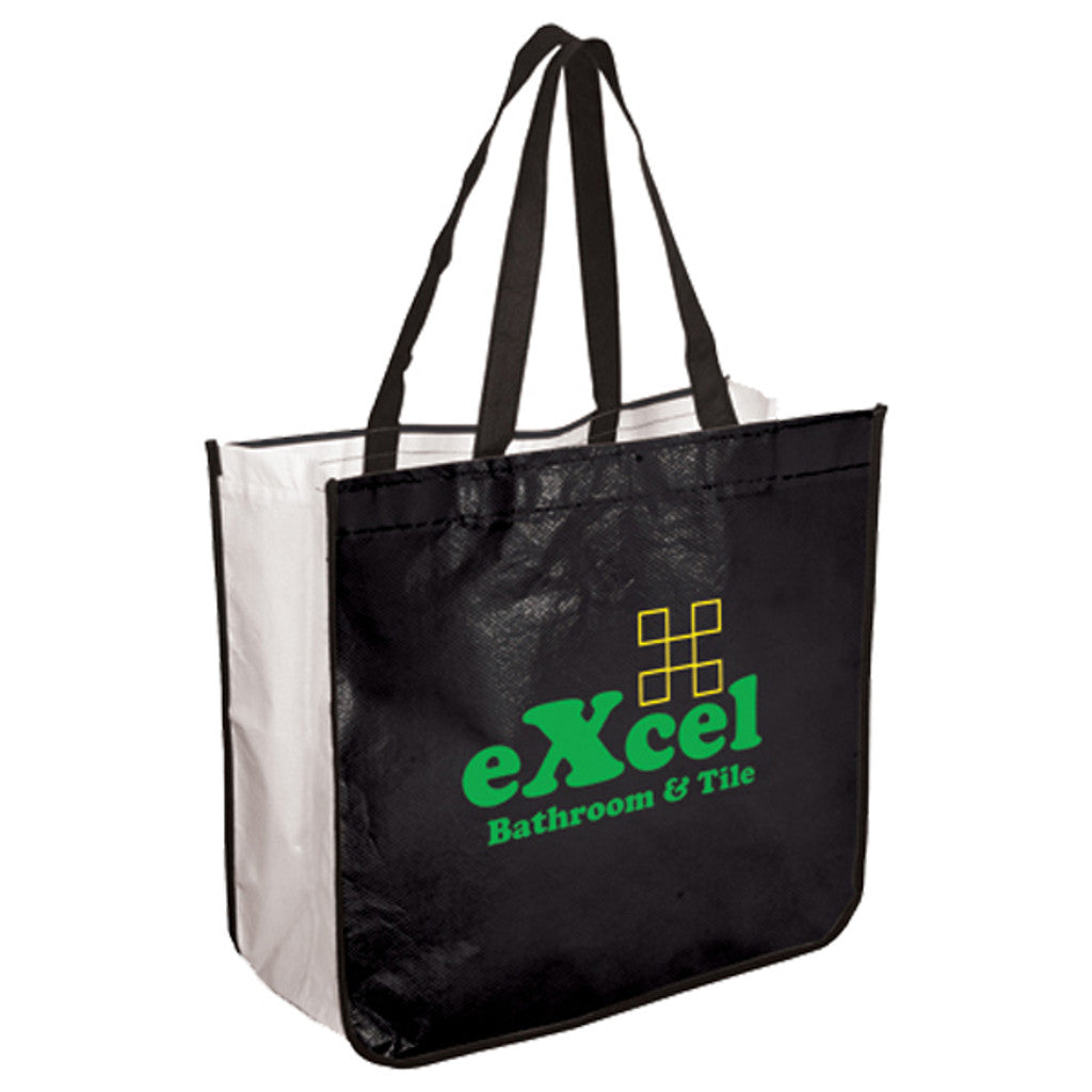 Blak-White Extra Large Recycled Shopping Tote