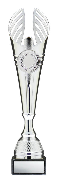 Reflex Cup with 2″ Insert Holder on Black Marble Base, Silver