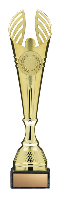 Reflex Cup with 2″ Insert Holder on Black Marble Base, Gold