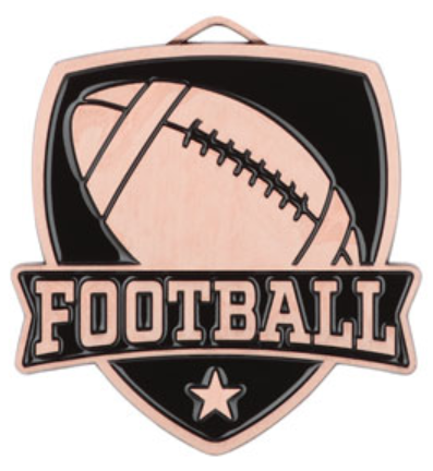SCULPTURED VARSITY FOOTBALL MEDAL