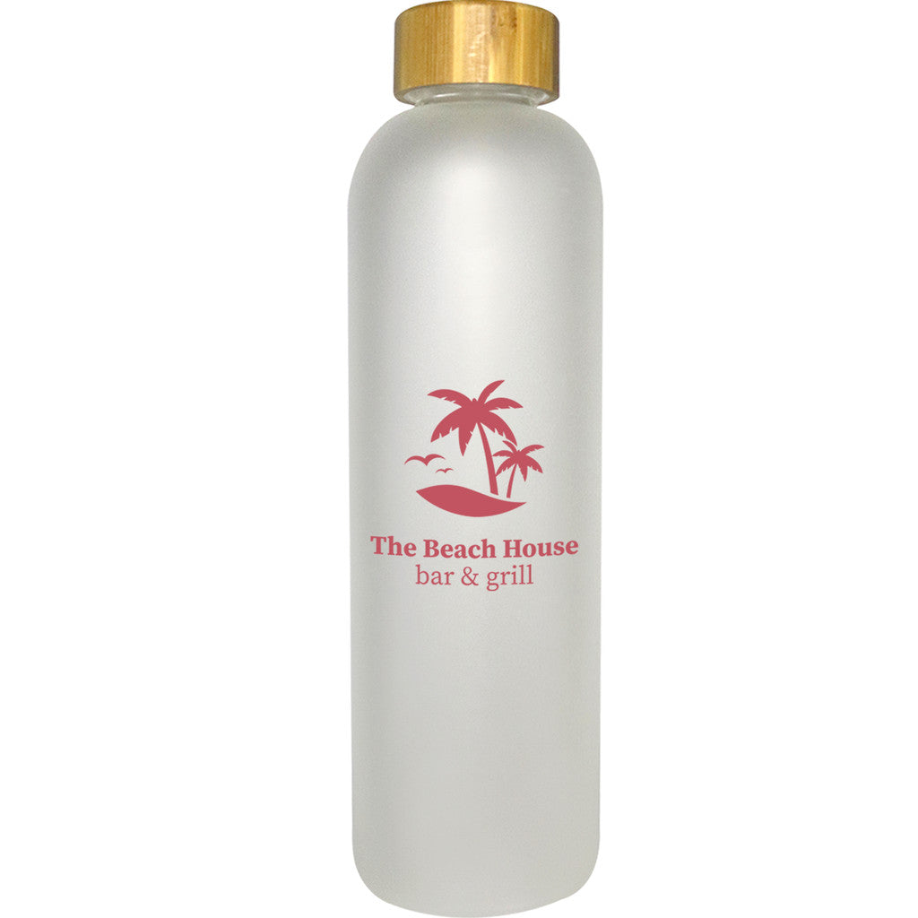 CANTON 1000 ML. GLASS BOTTLE WITH BAMBOO LID