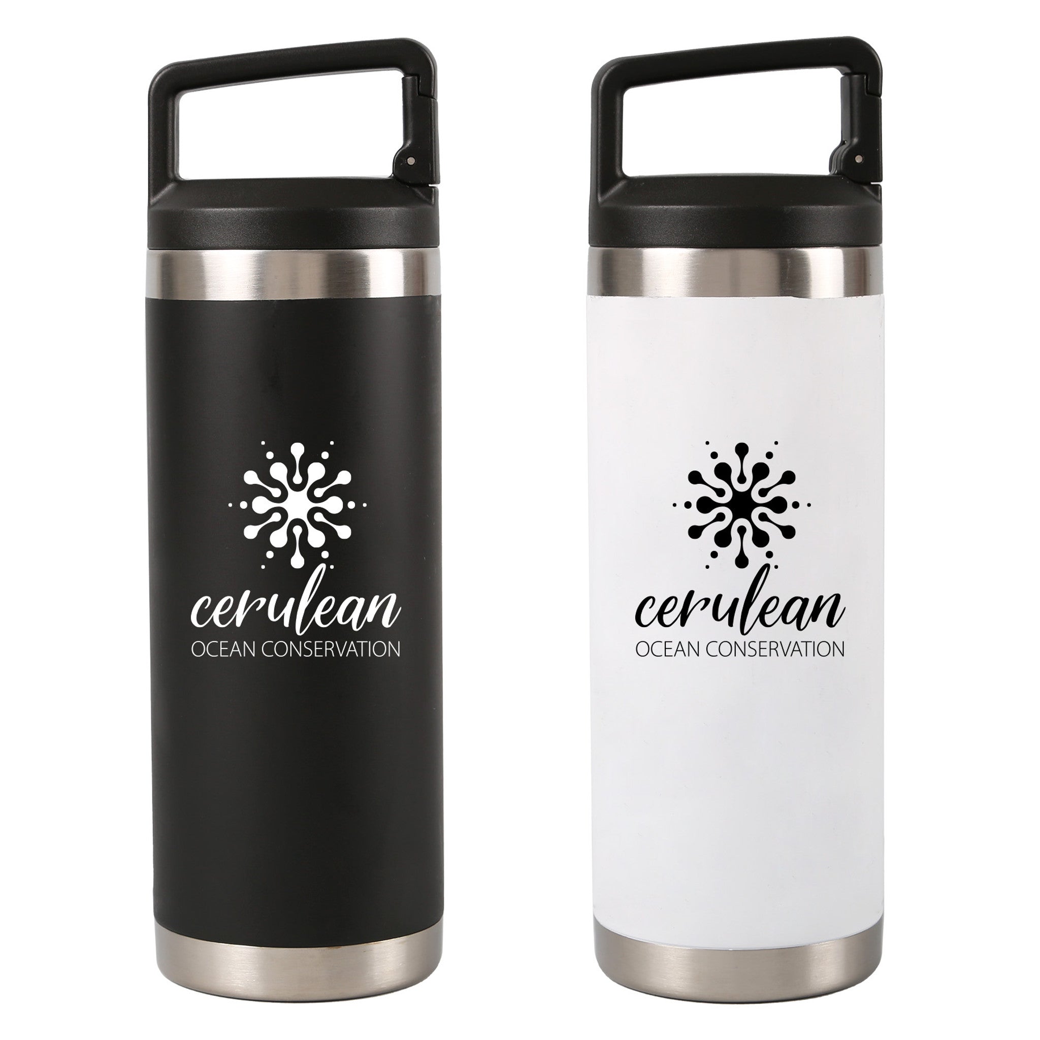 Black & White Everglades Clip Water Bottle