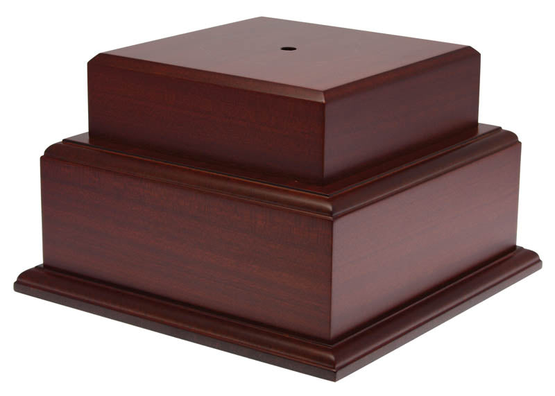 Base 2-Tier Wood Matte Mahogany