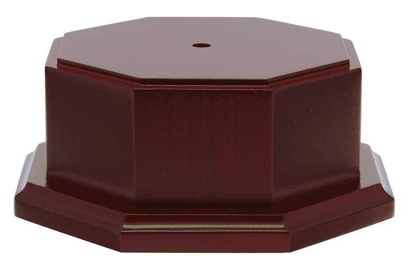 Base Octagonal Wood Matte Mahogany