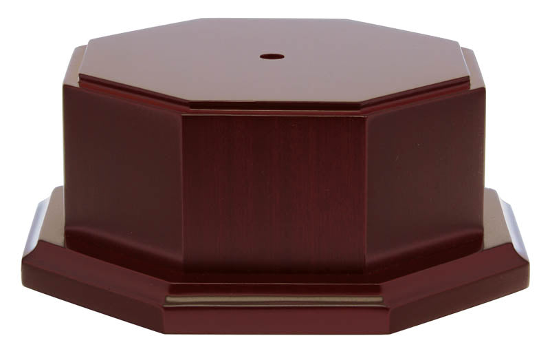 Base Octagonal Wood Matte Mahogany