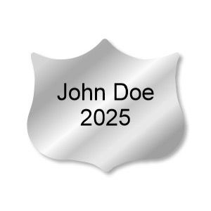 Silver Shield – Black Engraving