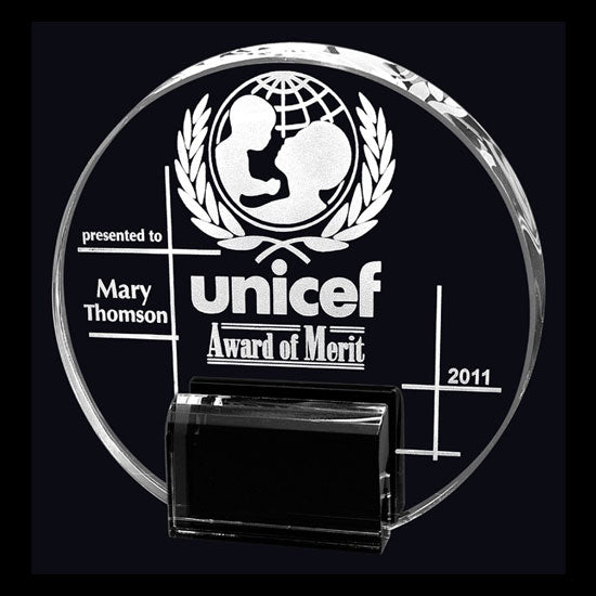 5" Marquis Circle Crystal Award