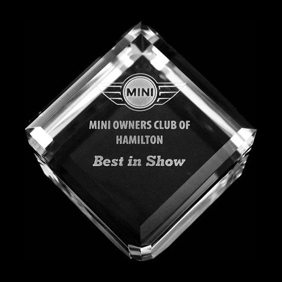 3¼" Bellington Crystal Cube Award