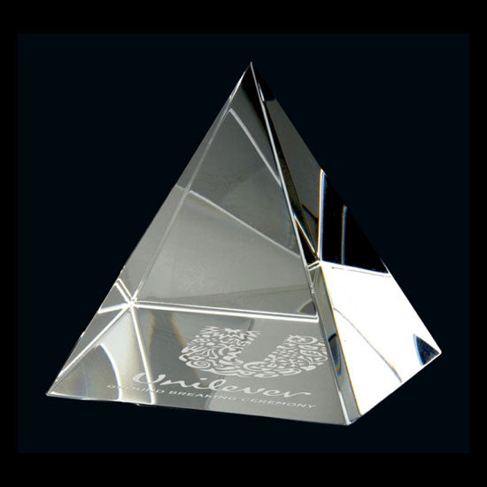 Crystal Pyramid PaperWeight Giftware