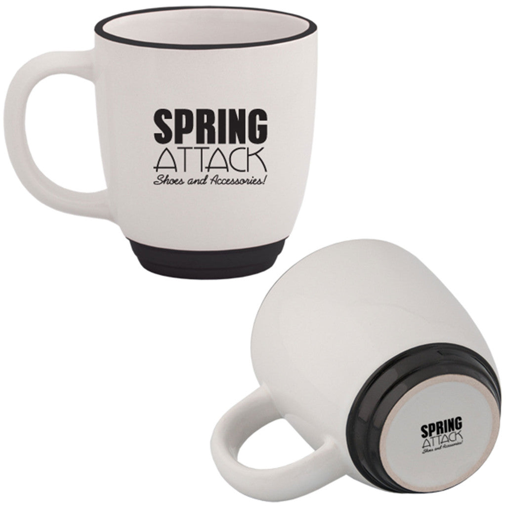 Fuzion Halo Glass Cups | Durable White Custom Glass Mugs