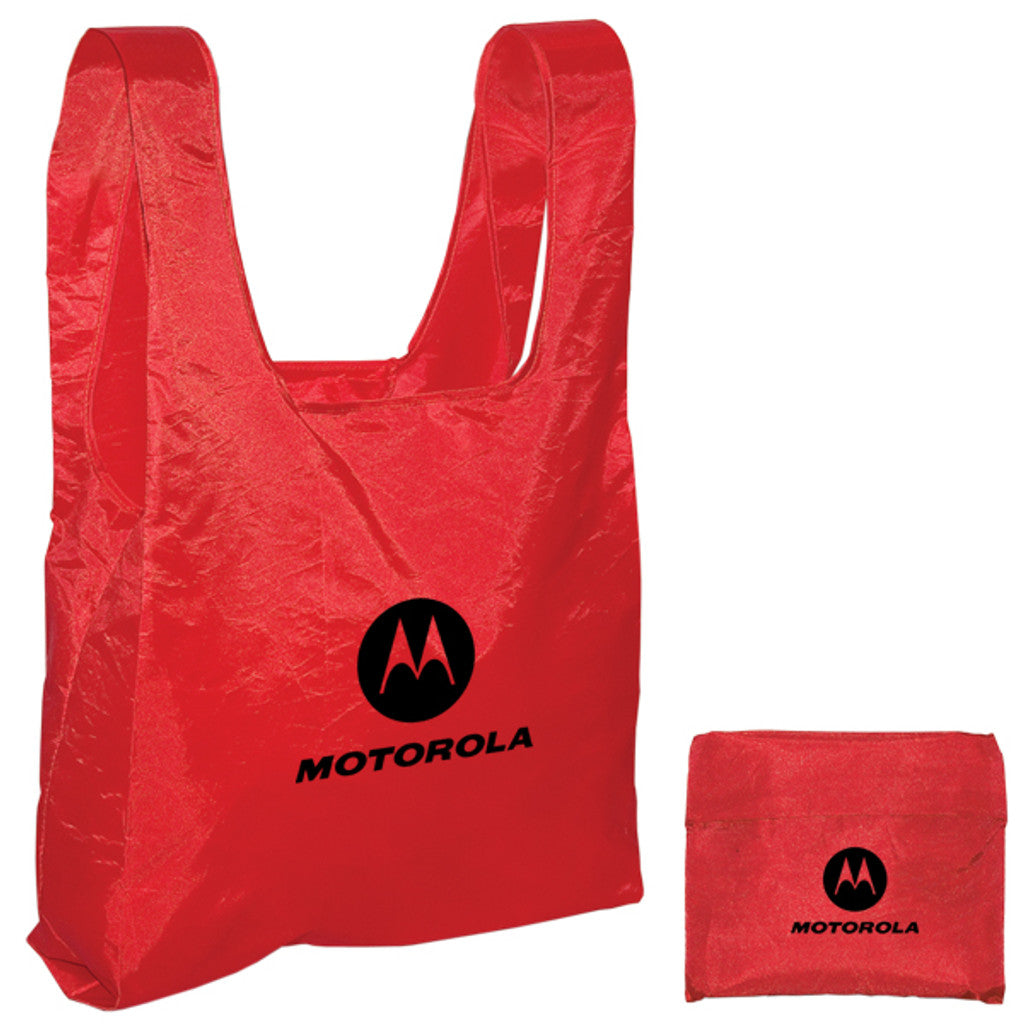 Red Reusable Folding Tote Bag