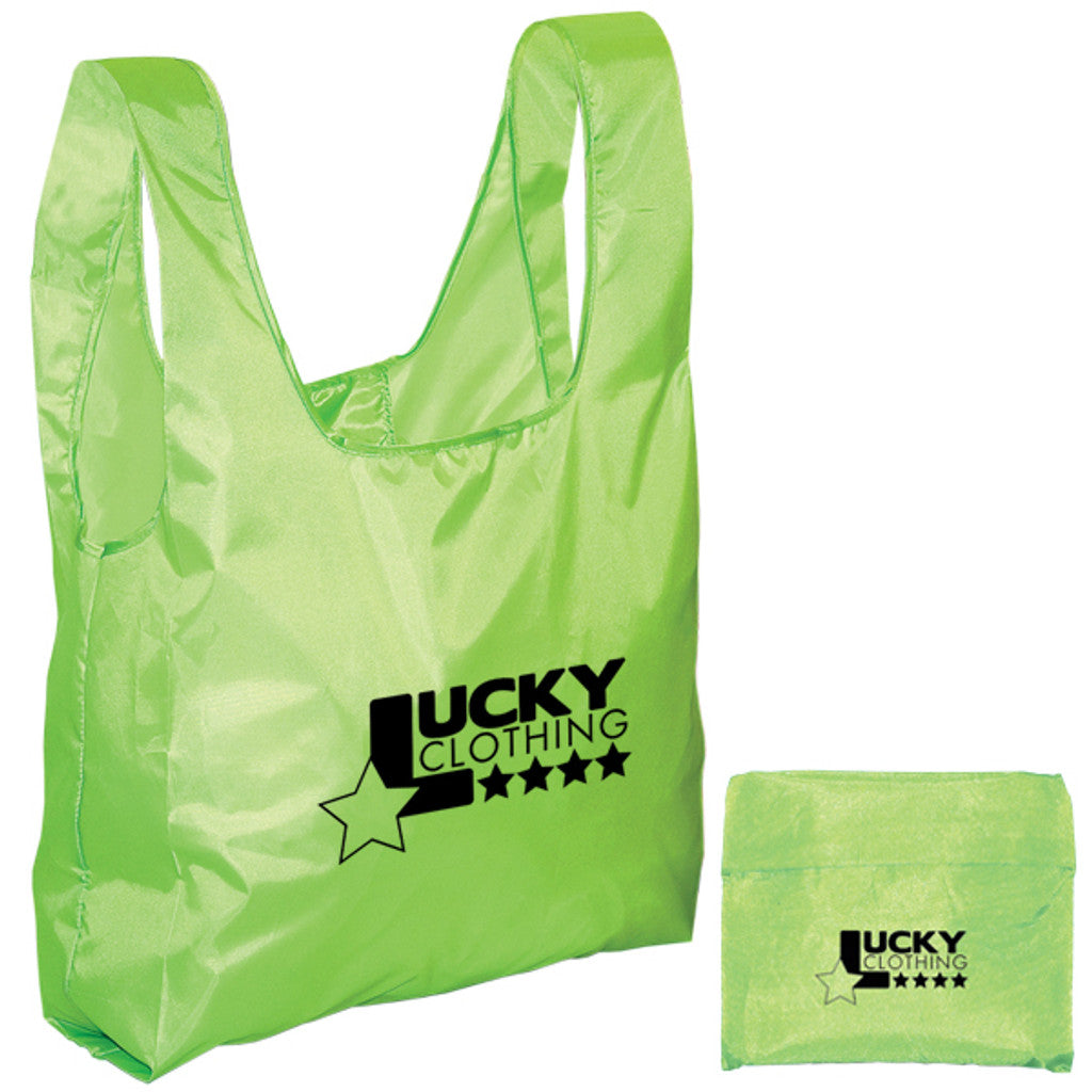 Green Reusable Folding Tote Bag