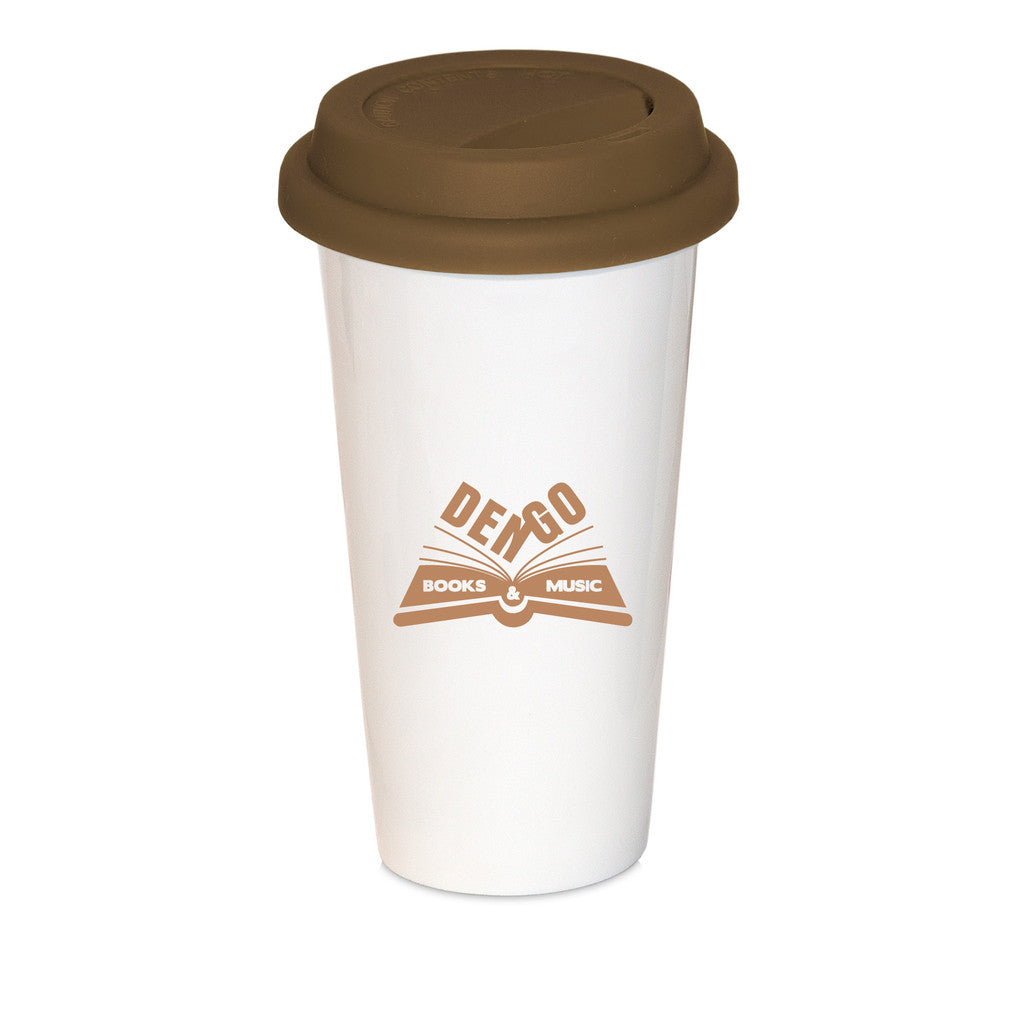 17 Fl. Oz. Mug with Silicone Lid White mug